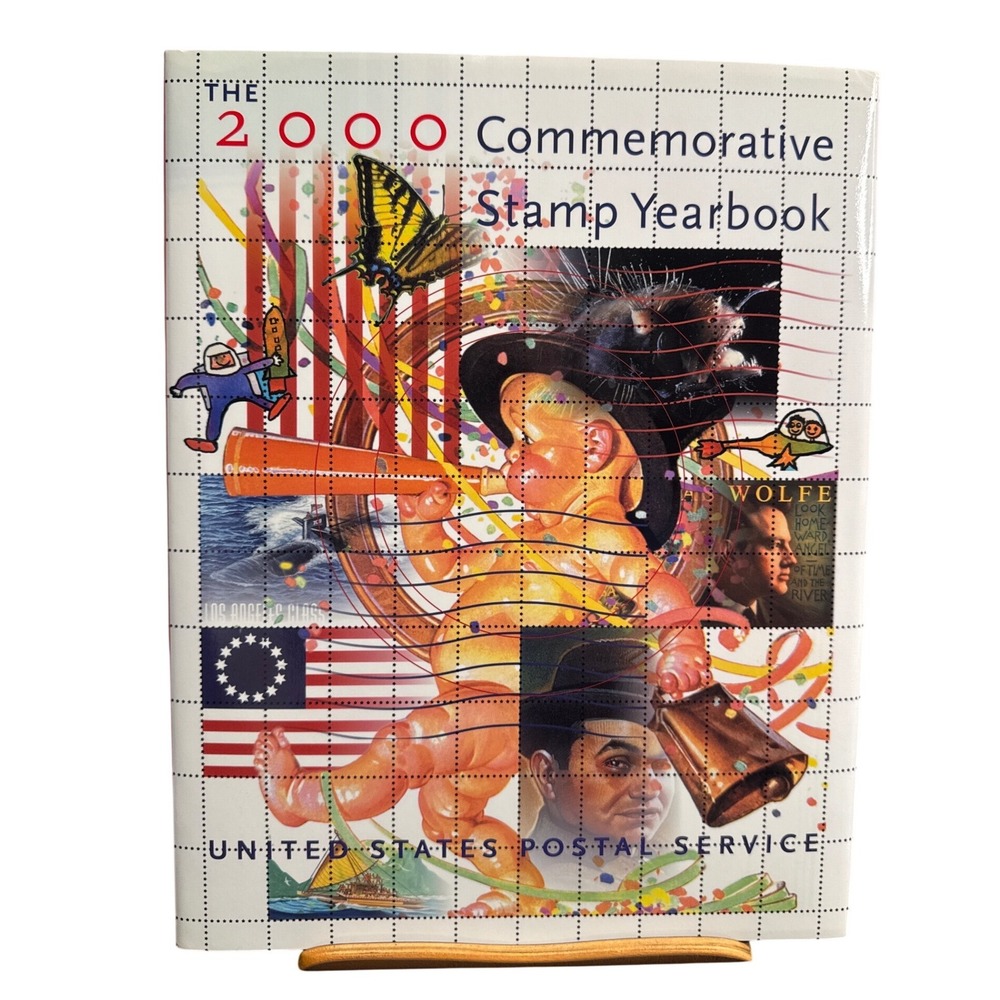 USPS The 2000 Commemorative Stamp Yearbook Hardcover HarperCollins Slipcase